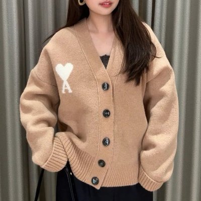 AMI Paris Ami de Cœur 爱心开衫 米色 XS/S/M/L