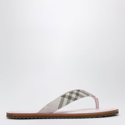 Burberry 粉色展馆格纹凉鞋