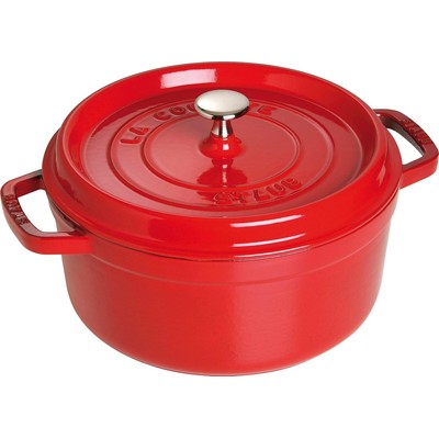 Staub 珐琅铸铁圆形炖锅 24cm 3.7L 樱桃红