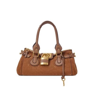Chloé Paddington 麂皮手袋 复古棕 均码