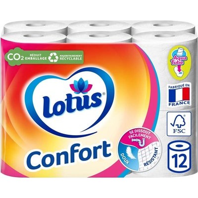 Lotus Confort 白色双层卫生纸