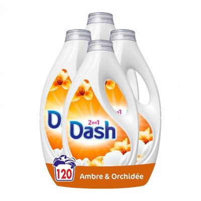 Dash 二合一洗衣液 琥珀兰花香 120次(4×30)
