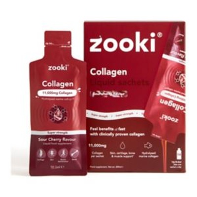 Zooki酸樱桃味胶原饮14袋×18.5ml(学生3件均价)