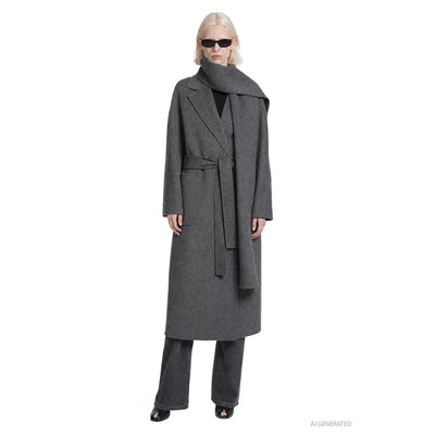 S Max Mara 长款双面羊毛大衣
