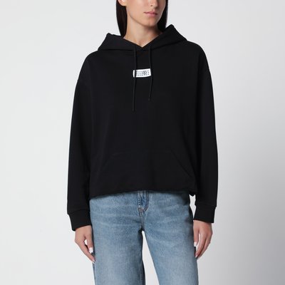 MM6 Martin Margiela 黑色数字标志补丁连帽衫