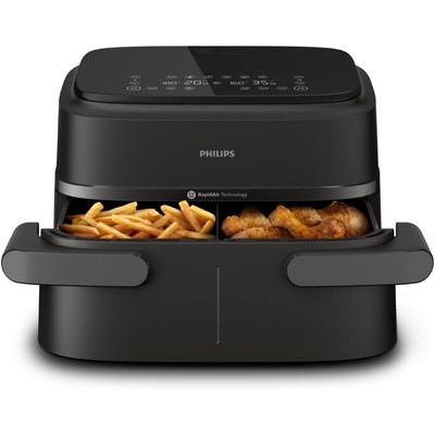 Philips 飞利浦 1000系列 双篮空气炸锅 7.1L（可分3.5L+3.5L）