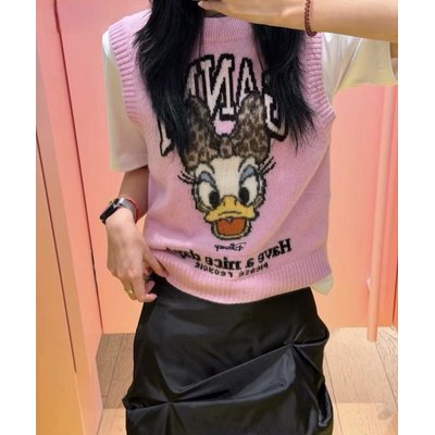 Daisy Duck 针织背心 Chalk Pink