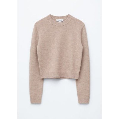 Pull en maille - Grège chiné clair