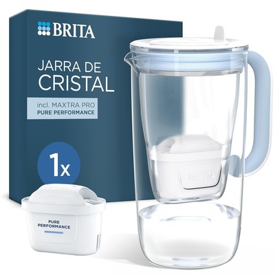 BRITA 碧然德 玻璃滤水壶 2.5L 蓝色 附1个滤芯