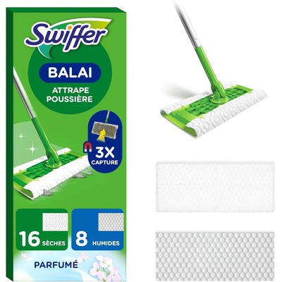 Swiffer 除尘拖把套装（含 8 片湿巾+16 片干巾）