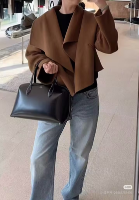 羊毛垂领外套