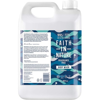 Faith in Nature 无香敏感肌沐浴露 5升补充装