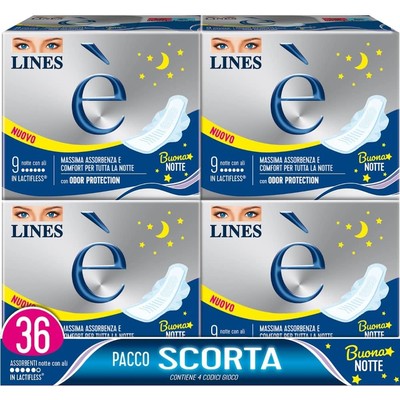 Lines È Notte 夜用卫生巾 带护翼 36片