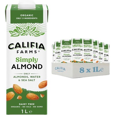 Califia Farms 有机杏仁奶 无添加糖 1L×8
