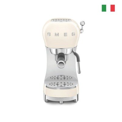 Smeg ECF02CREU 奶油色半自动意式咖啡机
