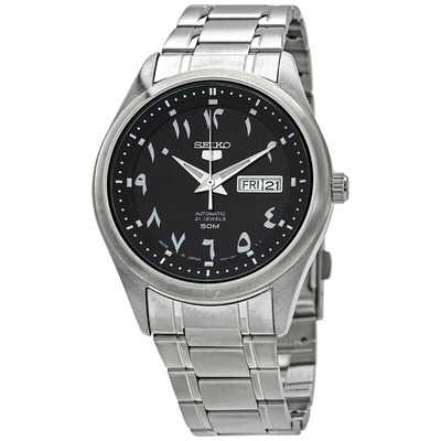 Seiko 5黑盘夜光自动男表 SNKP21J1