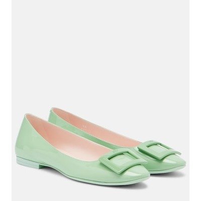 Roger Vivier Gommettine 漆皮芭蕾平底鞋｜1双