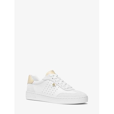 Michael Kors Scotty皮革运动鞋·浅金拼色