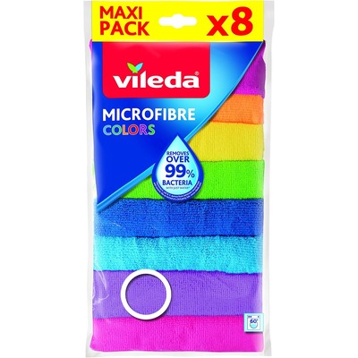 微力达 Vileda Colors 微纤维除尘去油抹布 8块装