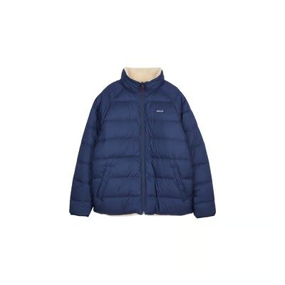 Patagonia Reversible Silent Down 蓝色羽绒服