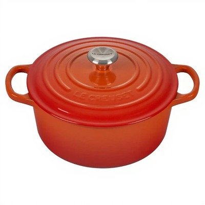 Le Creuset 珐琅铸铁圆锅22cm/3.3L 橙色