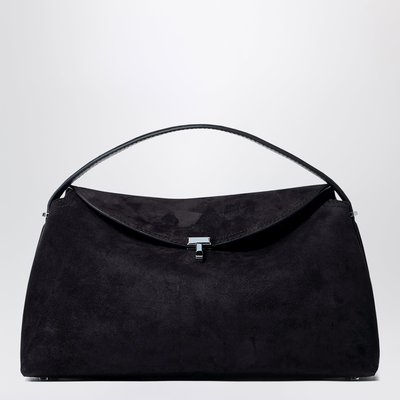 Toteme棕色麂皮T-lock包