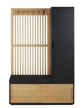 SCILO 炭灰色白蜡木三门组合衣帽间