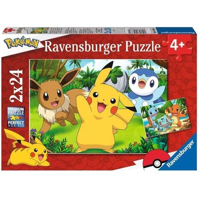 Ravensburger 宝可梦 皮卡丘和朋友们 儿童拼图 2×24片