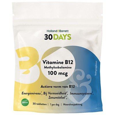 H&B 30DAYS B12甲基钴胺素100mcg 30片