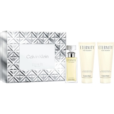 CK Eternity永恒女香3件套 香水50ml＋身体乳100ml＋沐浴露100ml