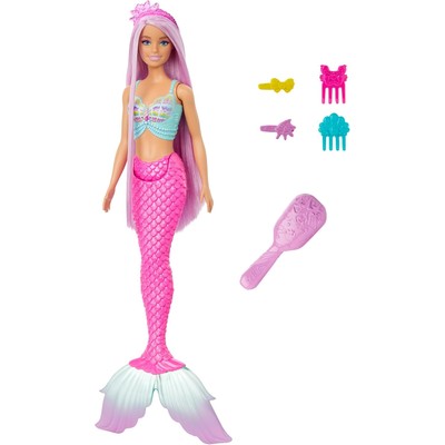 芭比 Barbie 美人鱼娃娃（粉色长发款）