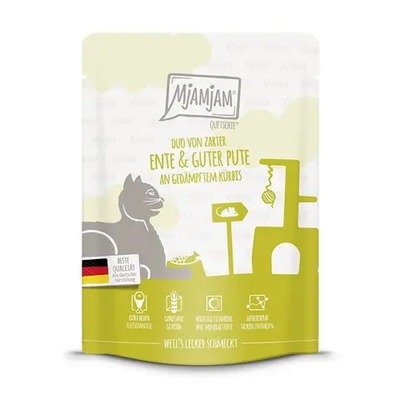 MjAMjAM 鸭肉火鸡南瓜猫咪肉泥包 125g