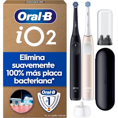 Oral-B iO2 电动牙刷 双支装 黑色+粉色