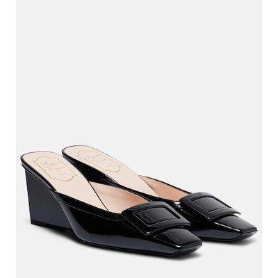 Roger Vivier Belle Vivier 60 皮革坡跟穆勒鞋｜1双
