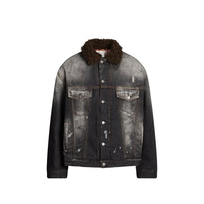 Acne Studios 男士黑色内衬牛仔夹克