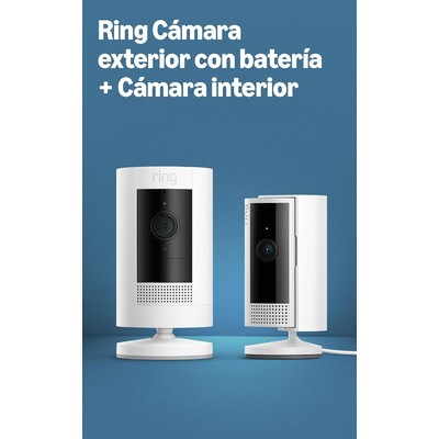 Ring Stick Up Cam 户外电池摄像头 + 室内摄像头 第2代套装