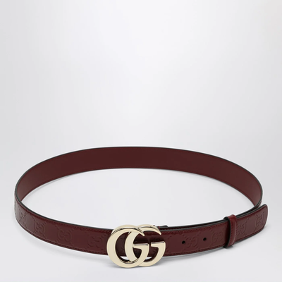 GG Milano Rosso Ancora 皮革腰带