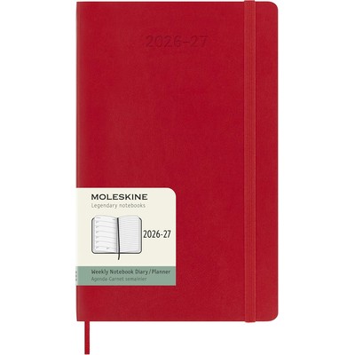 Moleskine 2026-2027 18个月周计划本 大号 红色软皮