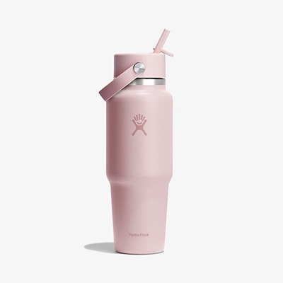 Hydro Flask 946ml Wide Flex 吸管旅行瓶 Trillium 淡粉紫