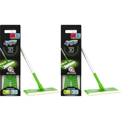 Swiffer 3D 除尘拖把入门套装（1 拖把+4 干巾+2 湿巾）