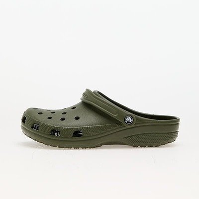 Crocs Classic军绿色洞洞鞋