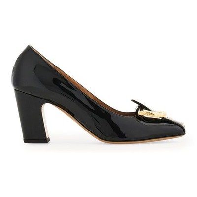 Ferragamo Gancini黑色高跟鞋