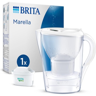 碧然德 BRITA Marella 滤水壶 白色 + 1个 MAXTRA PRO Pure Performance 滤芯