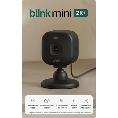 Blink Mini 2K+ 室内监控摄像头(最新款,插电款)