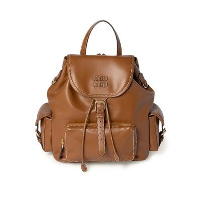 Miu Miu×New Balance皮革双肩包 Cognac