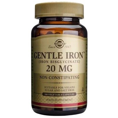 Solgar Gentle 双甘氨酸铁胶囊180粒