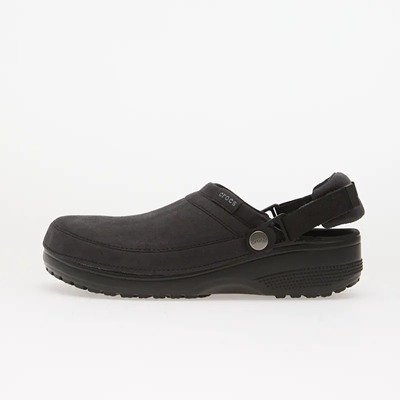Crocs Classic Crafted黑色仿麂皮洞洞鞋