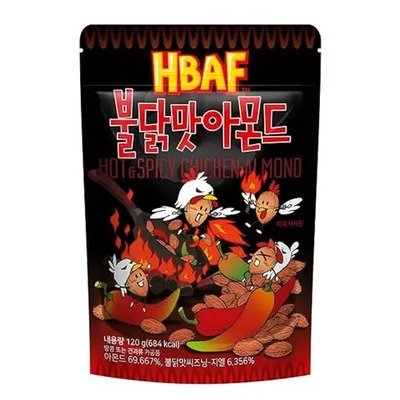 HBAF香辣鸡味杏仁120g