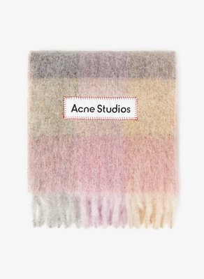 Acne Studios 混纺羊毛格纹围巾
