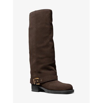 Michael Kors Colby标志皮革靴·巧克力色